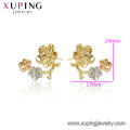 97406 xuping delicate fashion flower shape design multicolor ladies stud earrings